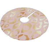 Luipaardschil, roos gouden textuur kerstboom rok (Gekanteld)