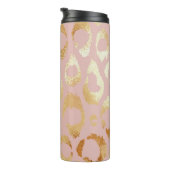 Luipaardschil, roos gouden textuur thermosbeker (Geroteerd rechts)