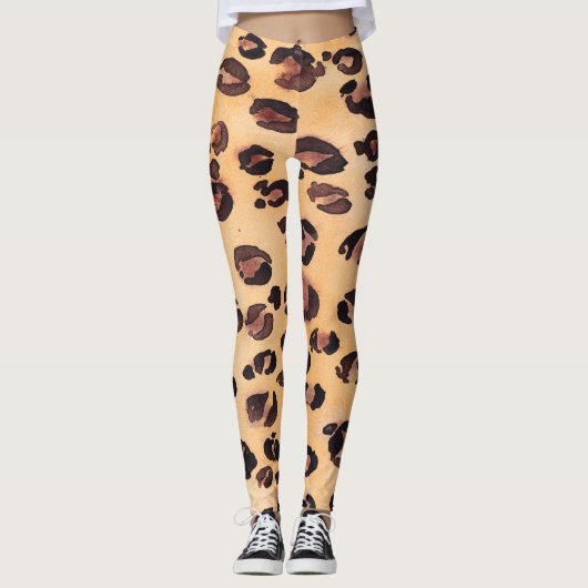 Luipaardskiën leggings (Voorkant)