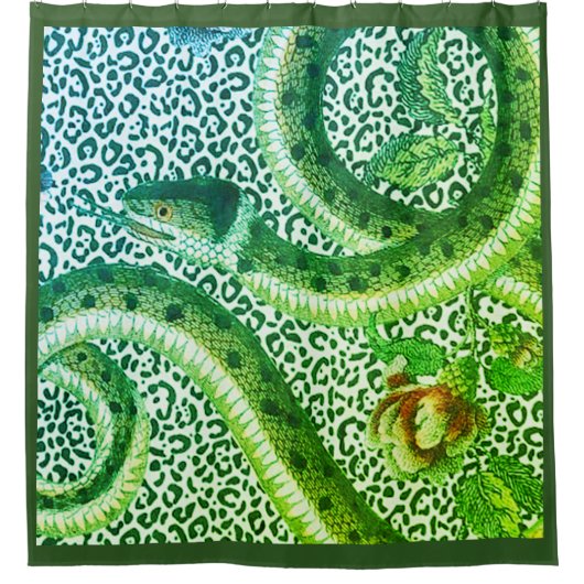 LUIPAARDSLANG IN HET GROEN DOUCHEGORDIJN (Voorkant)
