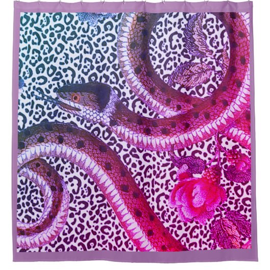 LUIPAARDSLANG IN VIOLET DOUCHEGORDIJN (Voorkant)