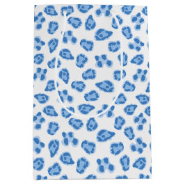 Luipaardstip in Blauwe Porselein Medium Cadeauzakje
