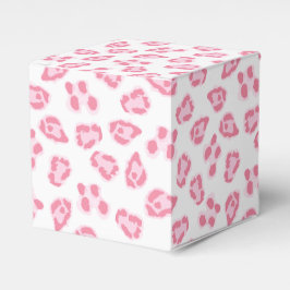 Luipaardstip in roze bedankdoosjes