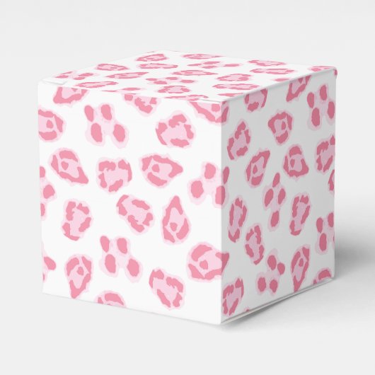 Luipaardstip in roze bedankdoosjes (Voorkant Zijde)