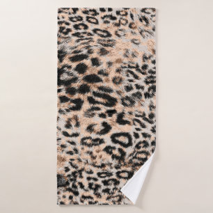 Luipaardtextuur, luipaard dierprintpatroon badhanddoek