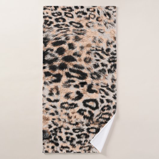 Luipaardtextuur, luipaard dierprintpatroon badhanddoek (Badhanddoek)