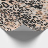 Luipaardtextuur, luipaard dierprintpatroon cadeaupapier (Hoek)