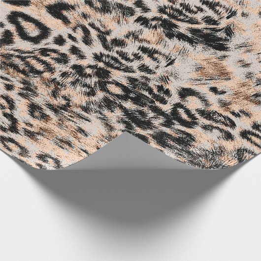 Luipaardtextuur, luipaard dierprintpatroon cadeaupapier (Hoek)