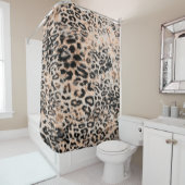 Luipaardtextuur, luipaard dierprintpatroon douchegordijn (In situ)