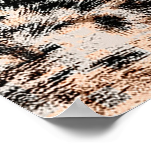 Luipaardtextuur, luipaard dierprintpatroon poster (Hoek)