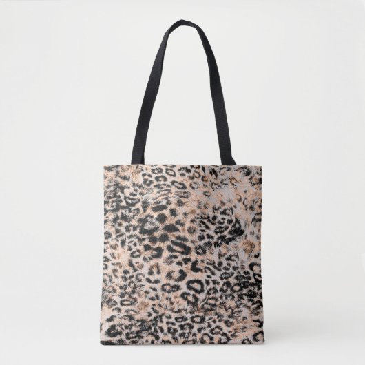 Luipaardtextuur, luipaard dierprintpatroon tote bag (Voorkant)
