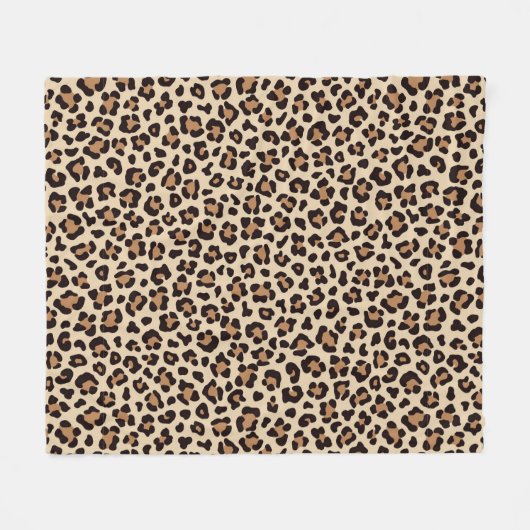 Luipaardvacht patroon fleece deken (Voorkant (Horizontaal))