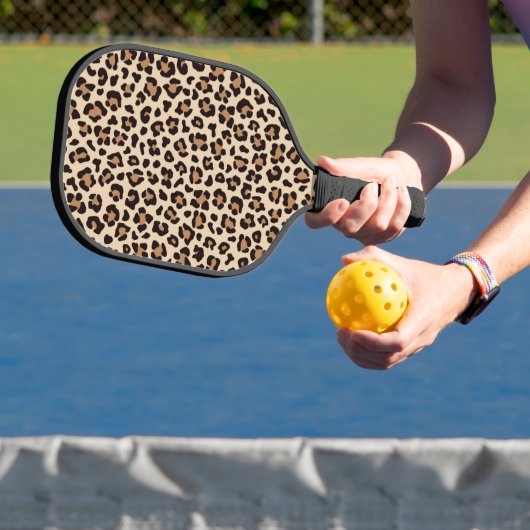 Luipaardvacht patroon pickleball paddle (Insitu)