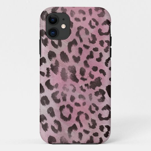 Luipaardvel in Roze Roos Case-Mate iPhone Case (Achterkant)