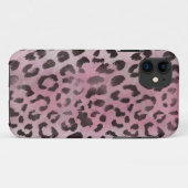 Luipaardvel in Roze Roos Case-Mate iPhone Case (Achterkant (horizontaal))