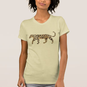 Luipaardvel in Tangerine Ivoor T-shirt