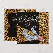 LUIPAARDVELD LINT EN DIAMANTEN VEREN MONOGRAAM KAART (Voorkant / Achterkant)