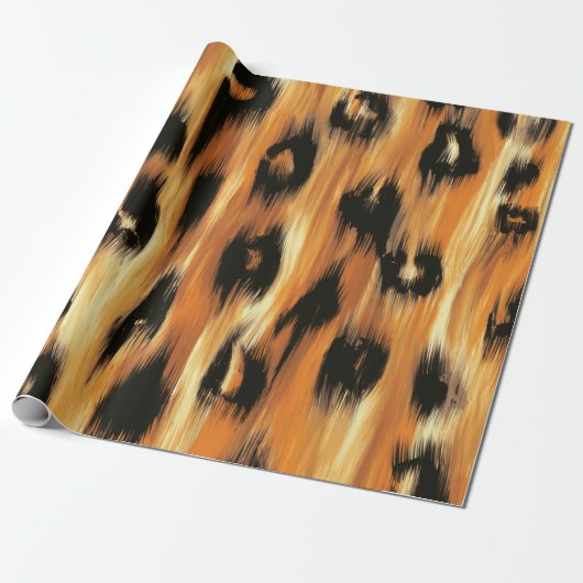 Luipaardvlek Dierenprint Patroon Cadeaupapier (Uitgerold)