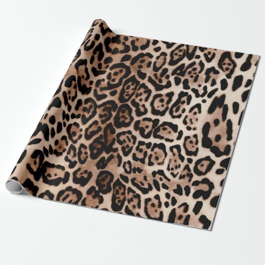 Luipaardvlek Dierenprint Patroon Cadeaupapier (Uitgerold)