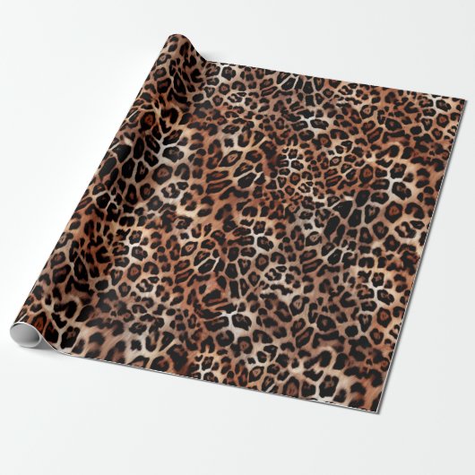 Luipaardvlek Dierenprint Patroon Cadeaupapier (Uitgerold)
