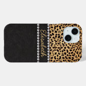 Luipaardvlek Rhinestone Diamanten Personaliseer Case-Mate iPhone Case (Achterkant (horizontaal))