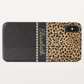 Luipaardvlek Rhinestone Diamanten Personaliseer Case-Mate iPhone Case (Achterkant (horizontaal))