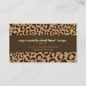Luipaardvlekken aux naturelle + dash vocht visitekaartje (Achterkant)