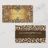 Luipaardvlekken aux naturelle + dash vocht visitekaartje (Voorkant / Achterkant)