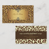 Luipaardvlekken aux naturelle / visitekaartjes (Voorkant / Achterkant)