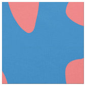 Luipaardvlekken Coral Blue Stof (Close Up)
