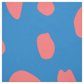 Luipaardvlekken Coral Blue Stof (Swatch)
