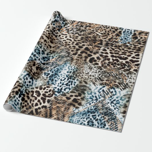 Luipaardvlekken Dierenprint Patroon Cadeaupapier (Uitgerold)