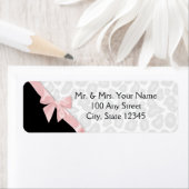 Luipaardvlekken en roze lint etiket (Insitu)