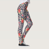 Luipaardvlekken en Rozen Dierenprint Leggings (Rechts)