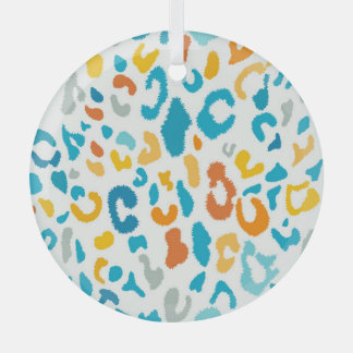 Luipaardvlekken: kleurrijke textuur. glas ornament