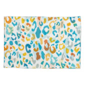 Luipaardvlekken: kleurrijke  textuur. kussensloop (Achterkant)