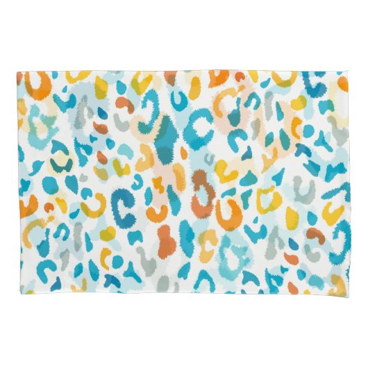 Luipaardvlekken: kleurrijke  textuur. kussensloop (Voorkant)