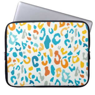 Luipaardvlekken: kleurrijke  textuur. laptop sleeve