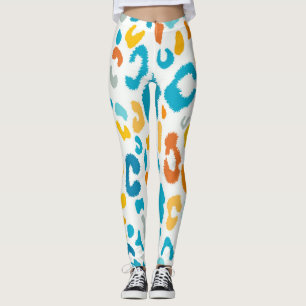 Luipaardvlekken: kleurrijke  textuur. leggings