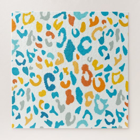 Luipaardvlekken: kleurrijke  textuur. legpuzzel (Verticaal)