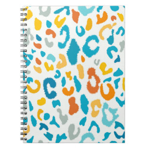 Luipaardvlekken: kleurrijke textuur. notitieboek