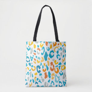 Luipaardvlekken: kleurrijke textuur. tote bag