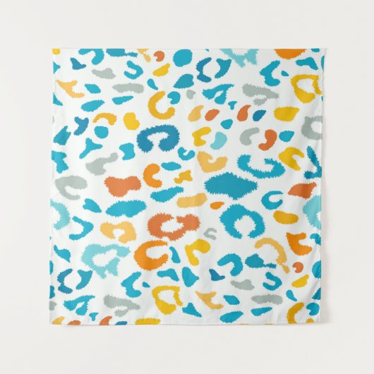 Luipaardvlekken: kleurrijke  textuur. wandkleed (Voorkant (horizontaal))