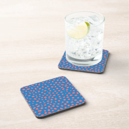 Luipaardvlekken Koraalblauw Bier Onderzetter