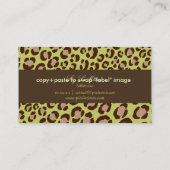 Luipaardvlekken / olijfgroen / visitekaartjes (Achterkant)