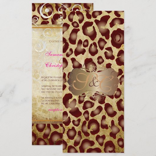 Luipaardvlekken + parelzwammen/ perkament kaart (Voorkant / Achterkant)