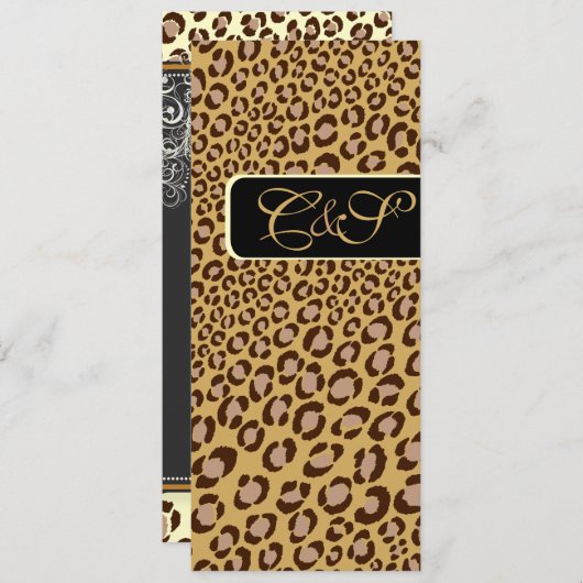 Luipaardvlekken + parelzwammen/vintage kaart (Voorkant / Achterkant)