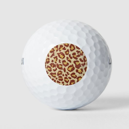 Luipaardvlekken Ultrasuede Uiterlijk Golfballen (Voorkant)