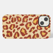Luipaardvlekken Ultrasuede Uiterlijk iPhone Hoesje (Achterkant horizontaal)