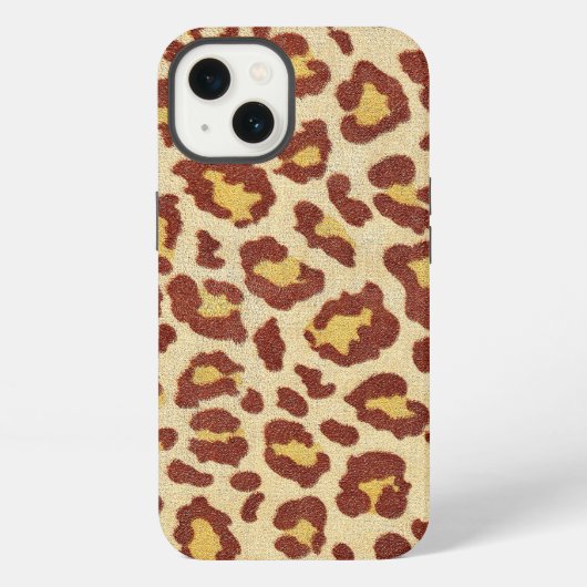 Luipaardvlekken Ultrasuede Uiterlijk iPhone Hoesje (Achterkant)